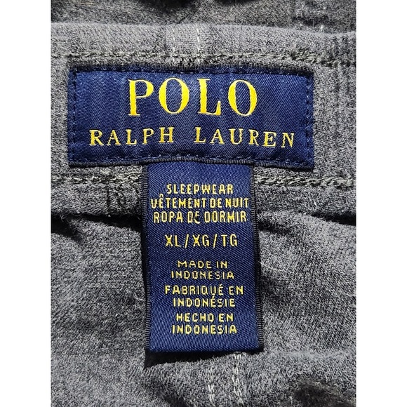 Polo Ralph Lauren Sleepwear Pajama Pants Size XL Gray W/ All Over Pony Print - Picture 6 of 6